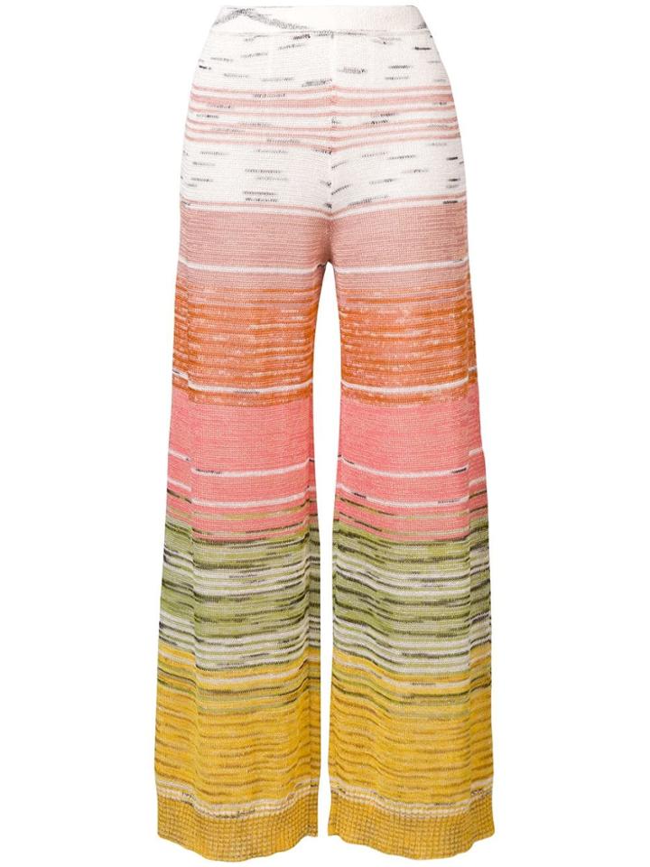 Missoni Knitted Striped Trousers - Neutrals