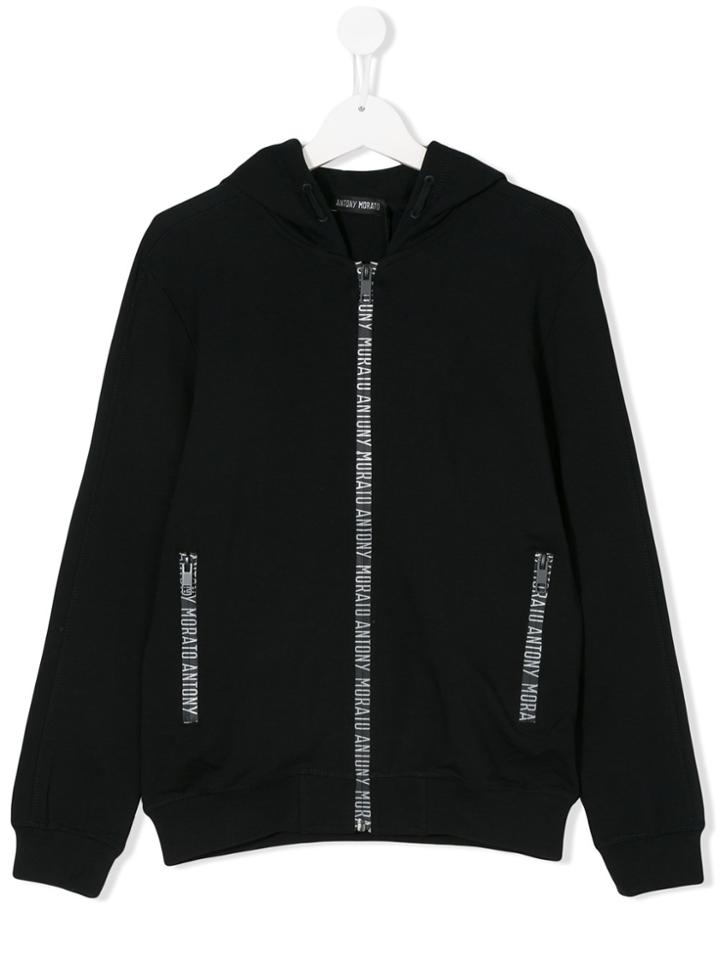 Antony Morato Teen Logo Zip-up Hoodie - Blue