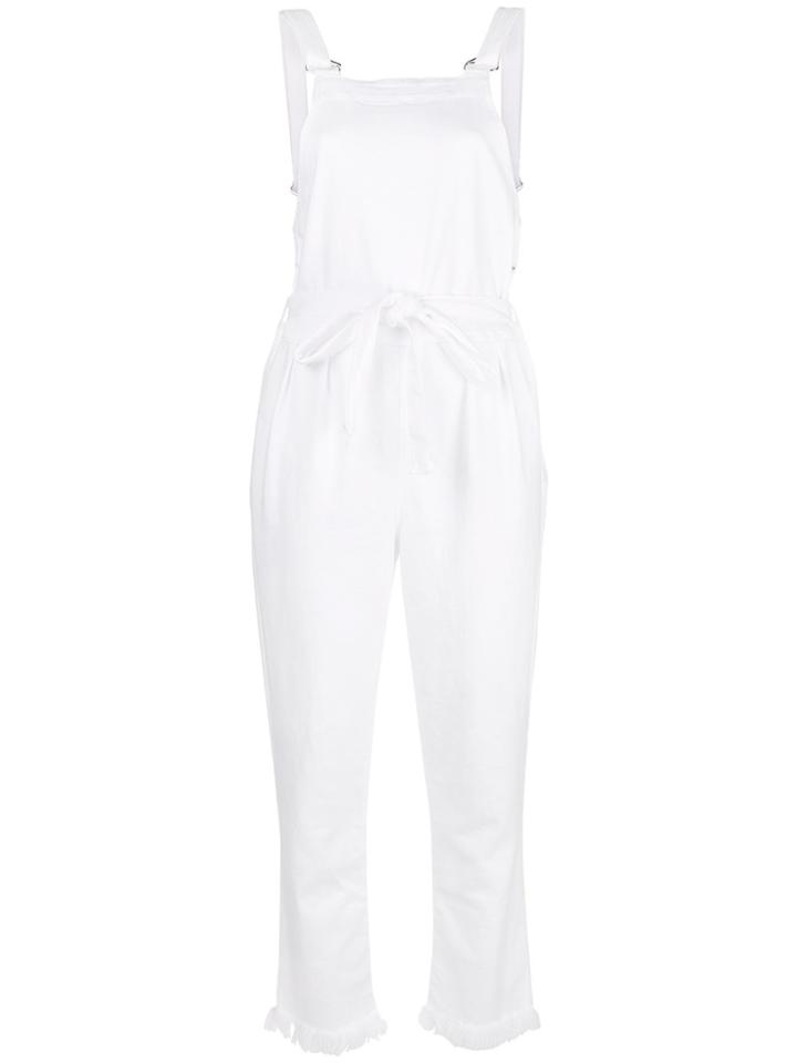 Frame Denim Tie Waist Jumpsuit - White