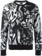 Ps By Paul Smith Animal Print Sweatshirt, Men's, Size: Medium, Black, Cotton