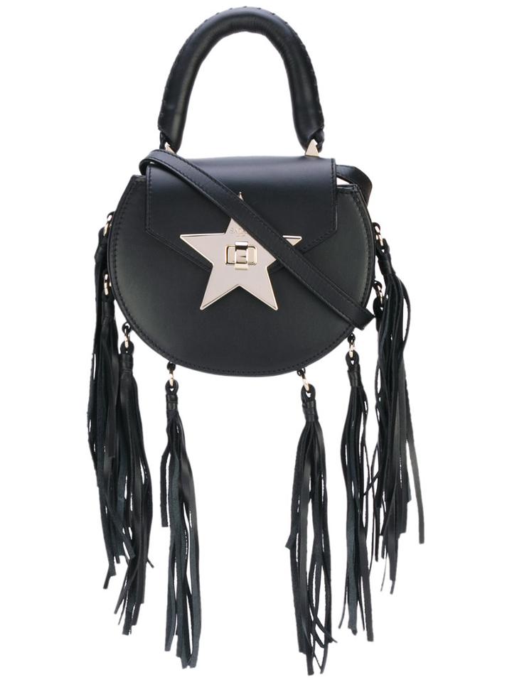 Salar - Star Tassel Tote - Women - Calf Leather/suede - One Size, Black, Calf Leather/suede