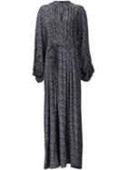 Talitha Belted Print Dress, Women's, Size: Medium, Black, Silk