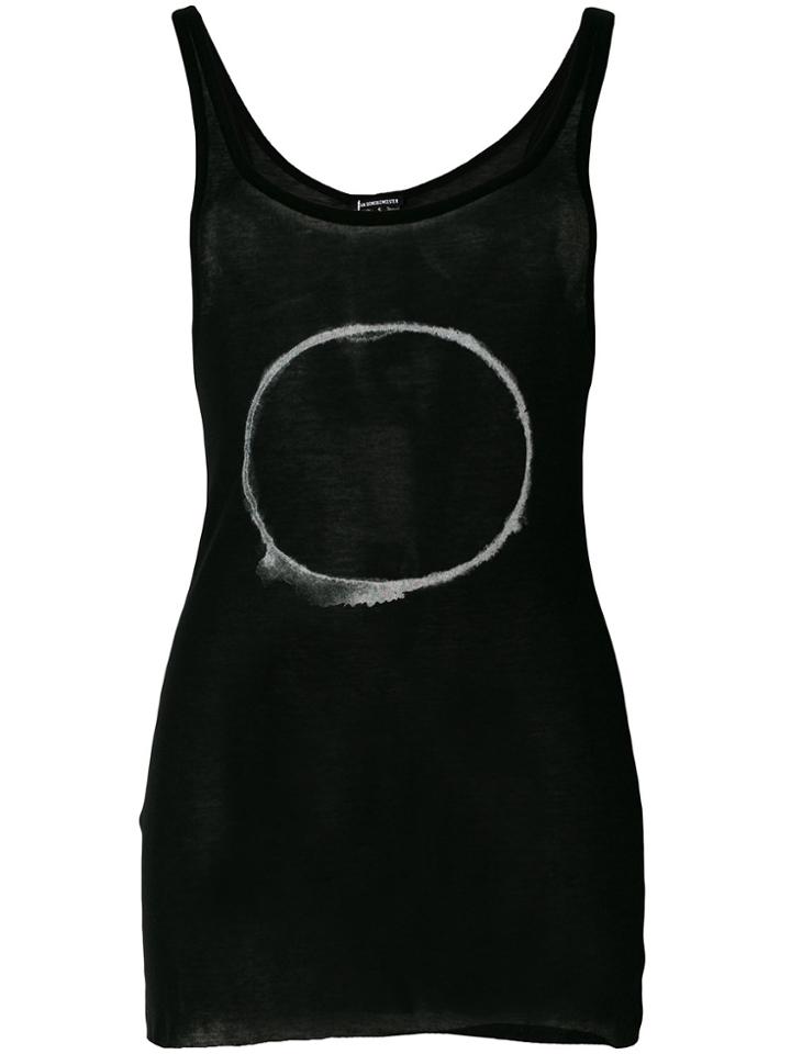 Ann Demeulemeester Smudged Circle Print Vest Top - Black