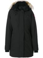 Canada Goose Fur Trim Hooded Coat - Black
