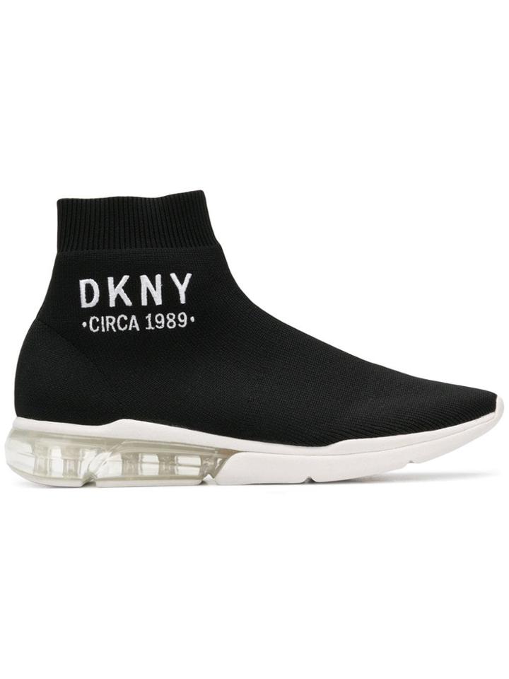 Dkny Logo Sock Sneakers - Black