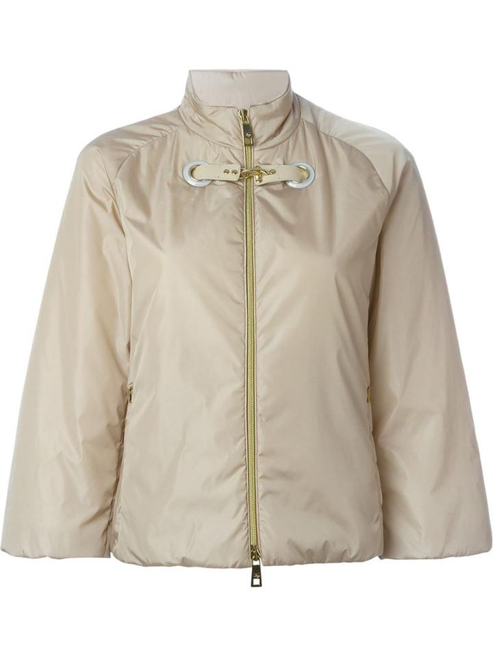 Fay Padded Boxy Jacket, Women's, Size: Large, Nude/neutrals, Polyamide/polyester