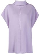 Joseph Oversized Shortsleeved Knitted Top - Purple