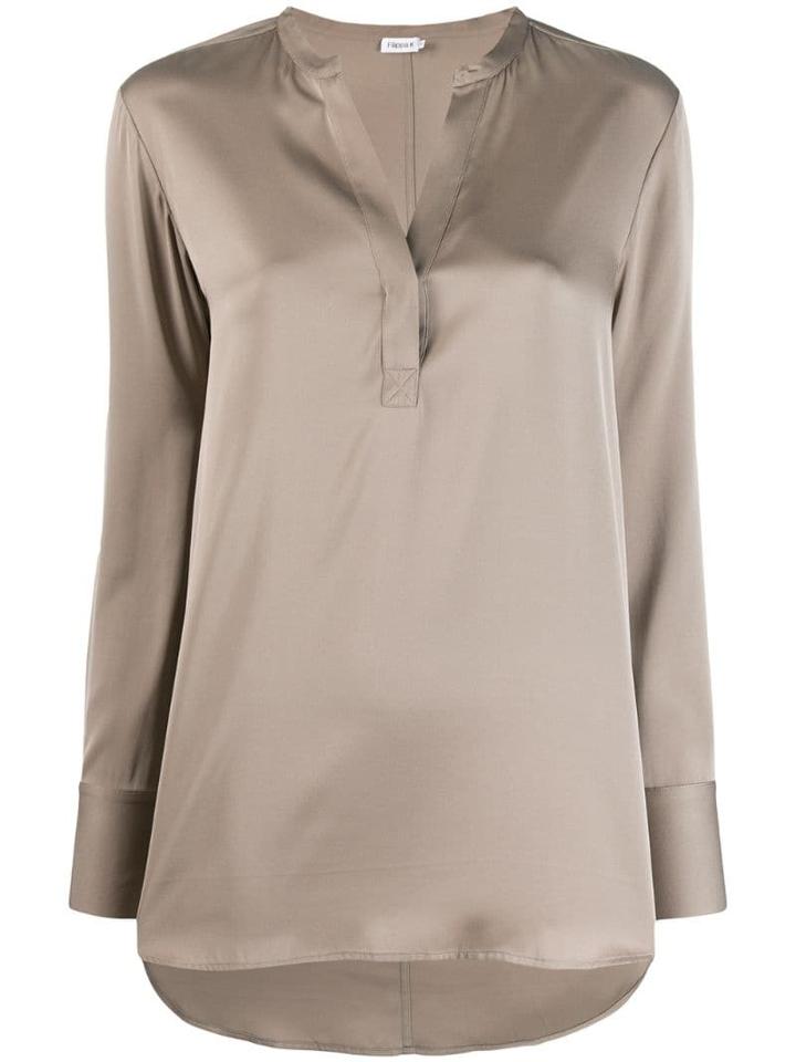 Filippa-k Slit Detail Blouse - Neutrals