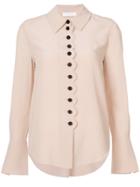 Chloé Scalloped Buttoned Blouse - Pink & Purple