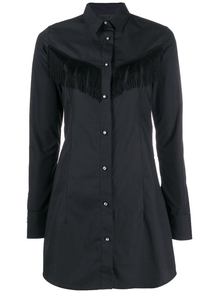 Philipp Plein Fringed Shirt - Black