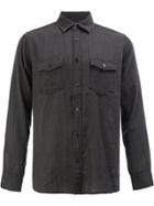 Saint Laurent Textured Pocket Shirt - Black