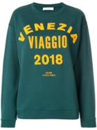 Roseanna Slogan Crewneck Sweatshirt - Green