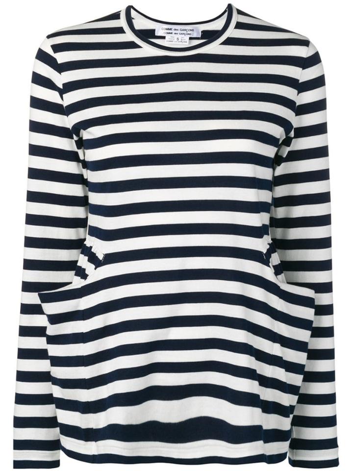 Comme Des Garçons Comme Des Garçons Striped Crew Neck Sweater - Blue