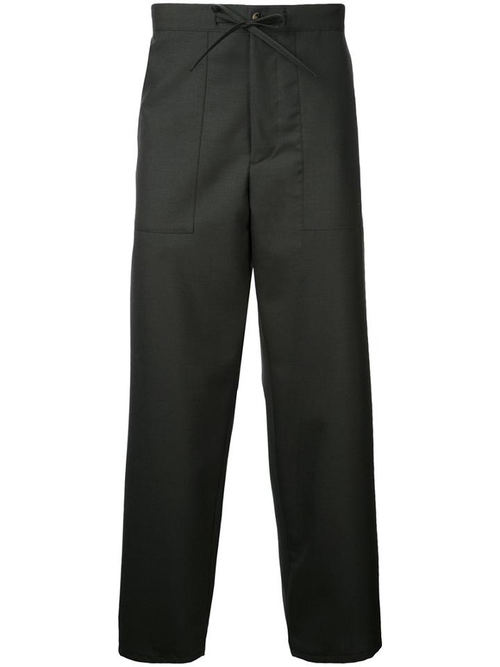 H Beauty & Youth Drawstring Cropped Pants, Men's, Size: Medium, Green, Wool