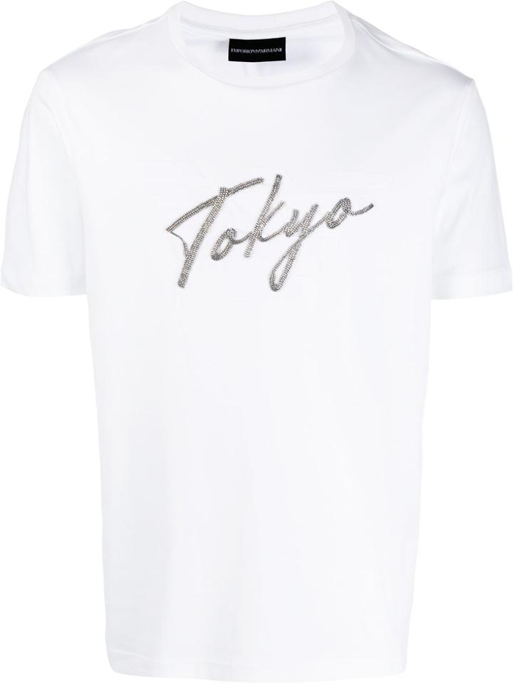 Emporio Armani 'tokyo' Logo T-shirt - White