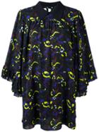Mcq Alexander Mcqueen Acid Lime Flower Dress, Women's, Size: 42, Black, Polyester