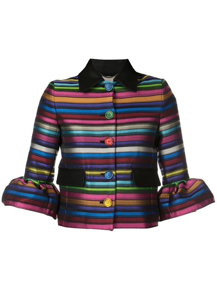 Mary Katrantzou Multicoloured Striped Jacket - Black