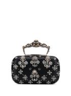 Alexander Mcqueen Embroidered Clutch Bag - Black