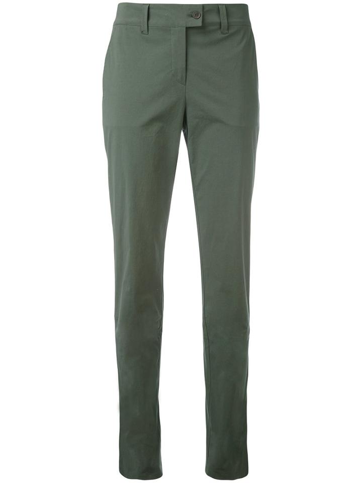 Tomas Maier - High Waist Chinos - Women - Cotton/spandex/elastane - 8, Green, Cotton/spandex/elastane