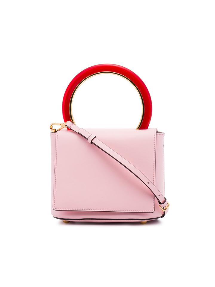 Marni Pink Pannier Cross Body Box Bag - Pink & Purple
