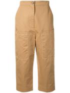 Marni Maxi Pocket Cropped Trousers - Brown