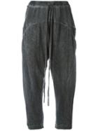 Lost & Found Ria Dunn - Cropped Track Pants - Women - Linen/flax/spandex/elastane - S, Grey, Linen/flax/spandex/elastane
