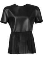 Yang Li Sheer Bottom Round Neck Top