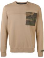 Hydrogen - Contrast Patch Sweater - Men - Cotton - Xl, Nude/neutrals, Cotton