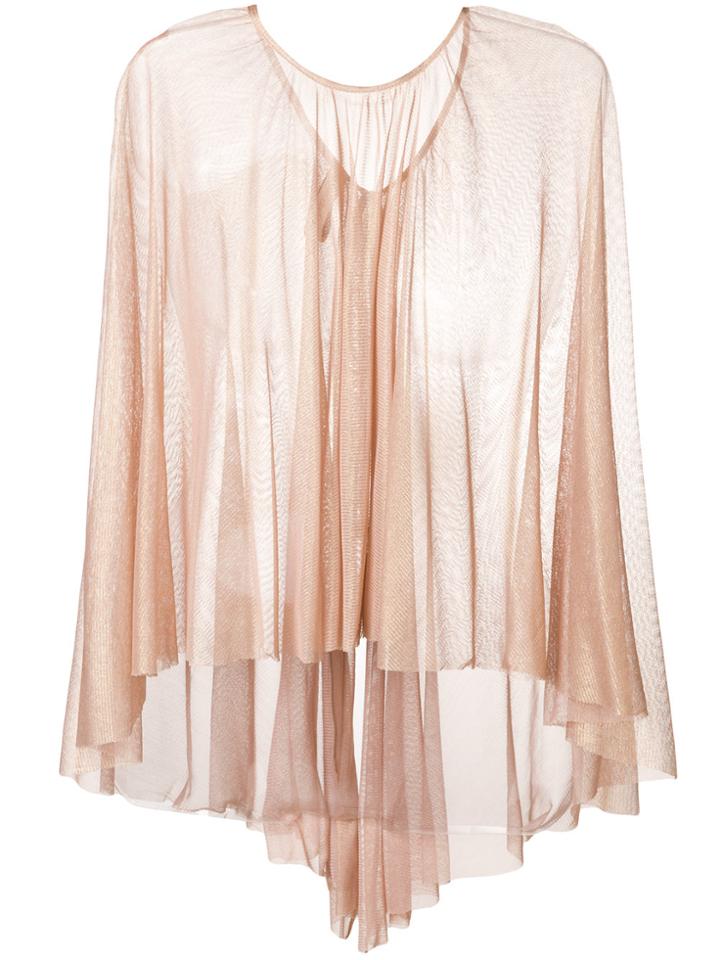 Maria Lucia Hohan Floaty Tulle Cape - Metallic