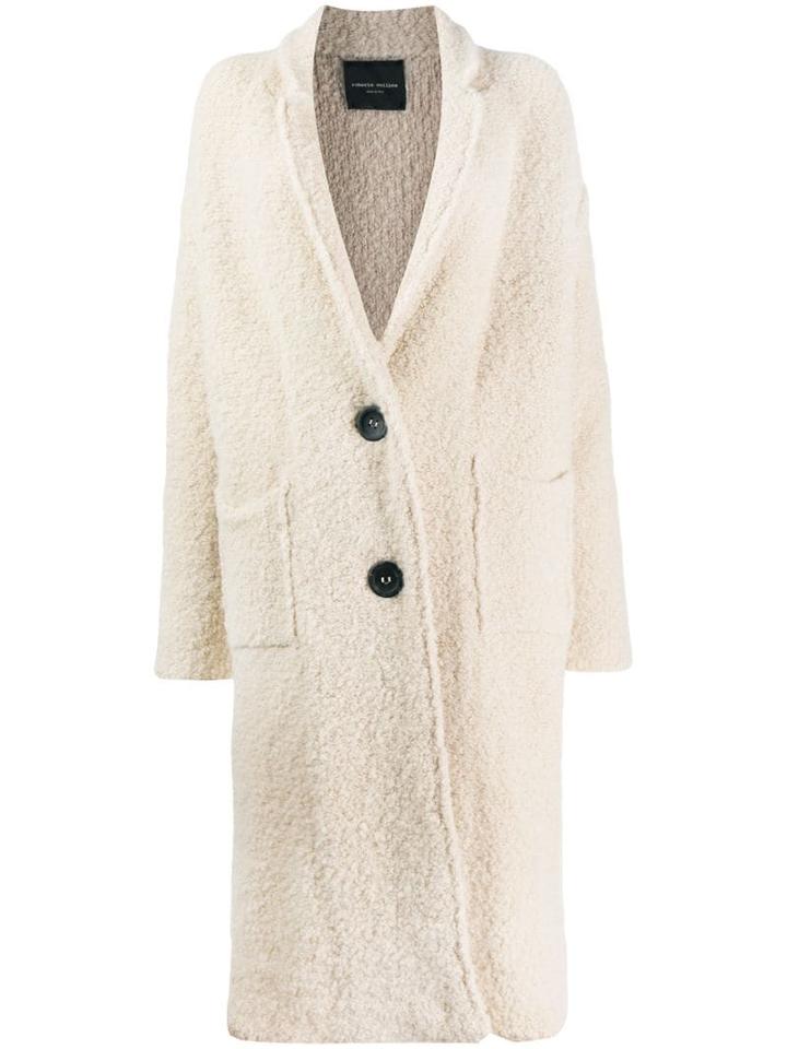 Roberto Collina Shearling Coat - White