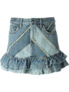Marc By Marc Jacobs Frill Denim Skirt
