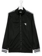 Diadora Junior Teen Striped Bomber Jacket - Black