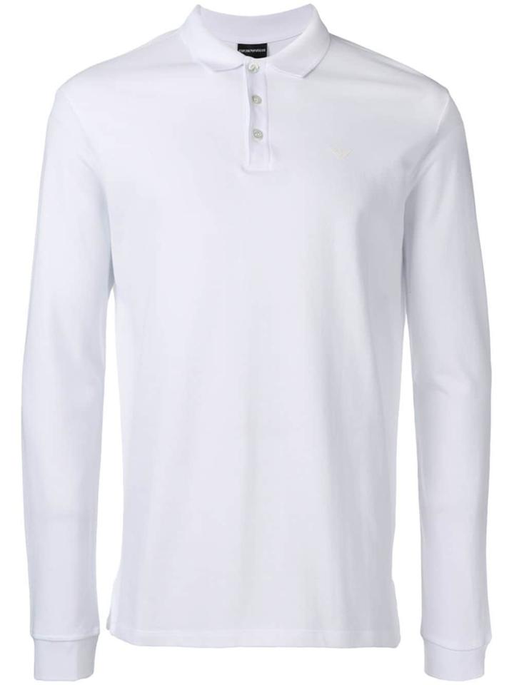 Emporio Armani Longsleeved Polo Shirt - White