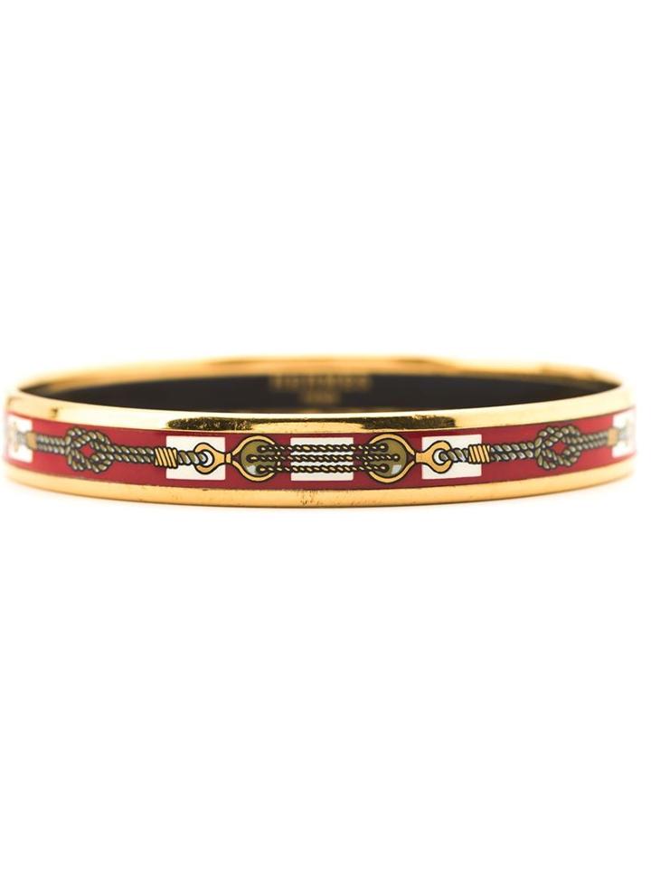 Hermès Vintage Bangle Bracelet, Women's, Red