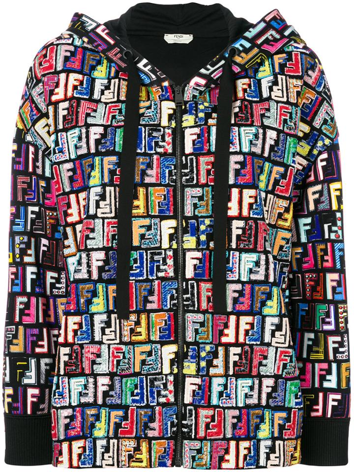 Fendi Ff Logo Print Jacket - Multicolour