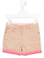 Stella Mccartney Kids Contrast Trim Denim Short, Girl's, Size: 6 Yrs, Nude/neutrals