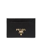 Prada Black Small Logo Leather Cardholder
