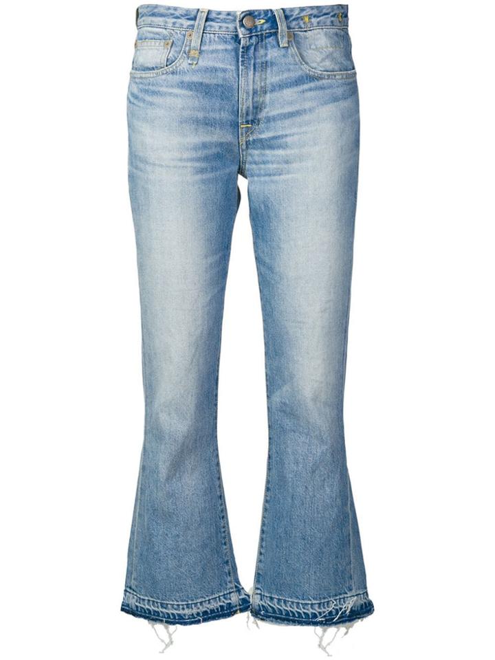 R13 Cropped Bootcut Jeans - Blue