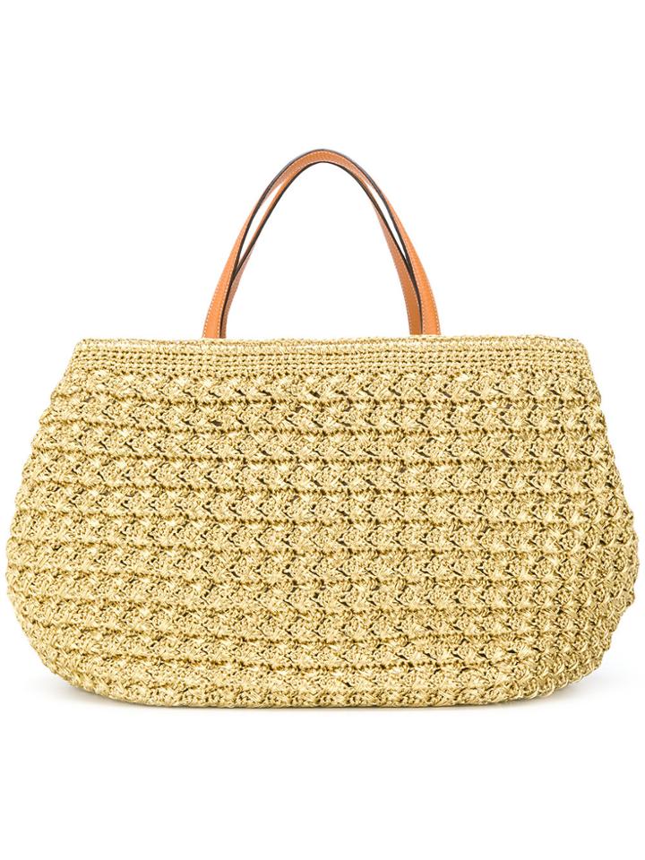 Ermanno Scervino Woven Tote - Metallic
