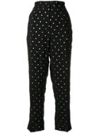 No21 Glitter Embellished Trousers - Black