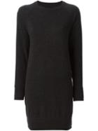 Maison Margiela Short Sweater Dress, Women's, Size: Large, Grey, Wool