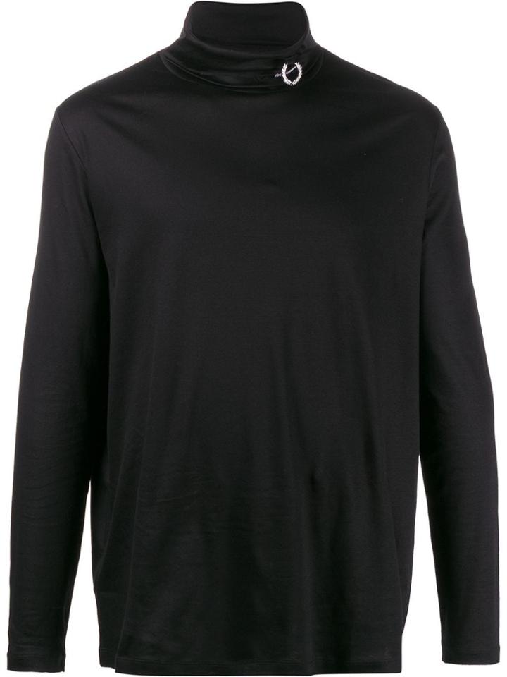 Raf Simons X Fred Perry Logo Neck Top - Black