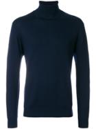 Cruciani Fitted Roll-neck Sweater - Blue