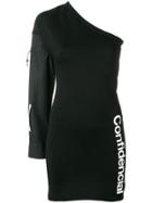 Marcelo Burlon County Of Milan One Shoulder Dress - Black