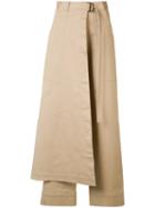 Josh Goot Utility Wrap Pants, Women's, Size: Medium, Brown, Cotton/spandex/elastane