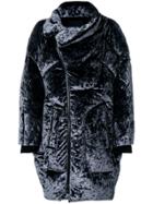 Chen Peng Zipped Padded Coat - Blue