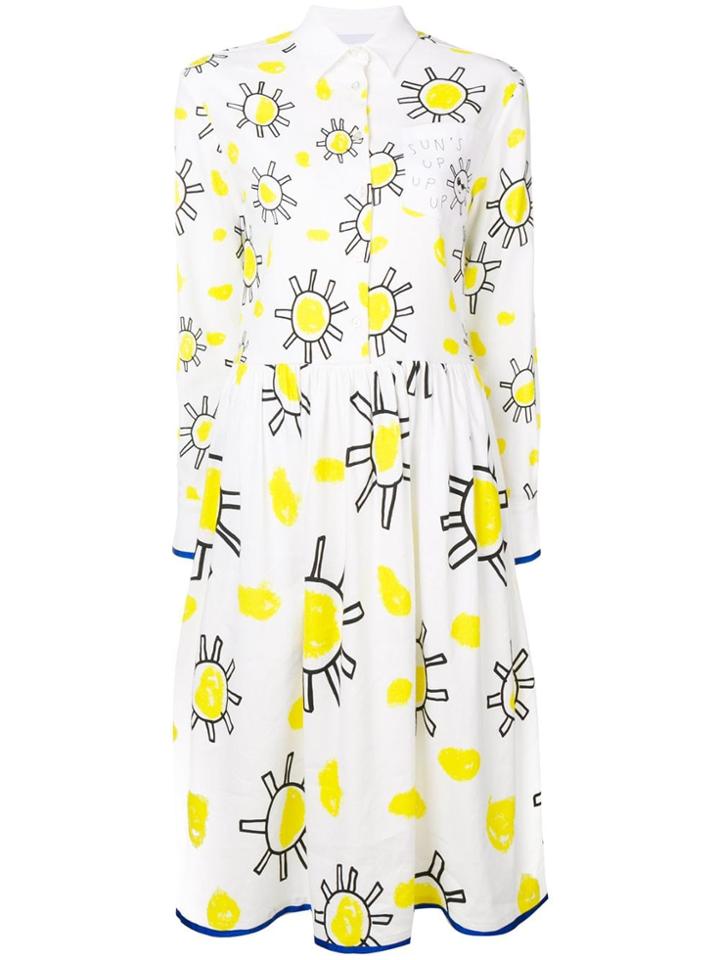 Mira Mikati Sun Doodle Shirt Dress - White