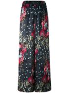 Antonio Marras Floral Palazzo Pants, Women's, Size: 2, Grey, Polyester/viscose