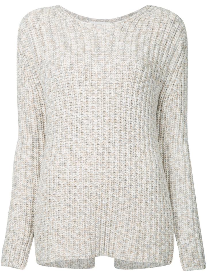 Bassike Slip Stitch Jumper - White