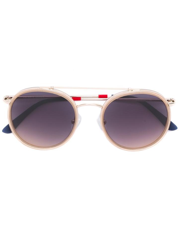 Orlebar Brown Double Bridge Round Sunglasses - Metallic